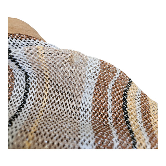 Marc Cain Size N1/ US Size 4 Short Sleeve Striped Open Cardigan - Picture 5 of 9